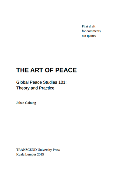 The Art of Peace draft cover